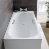 1700 x 700 Anti Slip Steel Bath with Tap Holes and Twin Grips