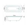 1700 x 700 Anti Slip Steel Bath with Tap Holes and Twin Grips