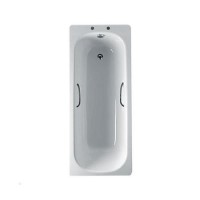 1600 x 700 Steel Bath with Tap Holes & Twin Grips