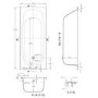1700 x 700 Colt Single Ended Steel Bath with 2 Tap Holes and Grips