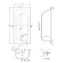 Single Ended Steel Bath With No Tap Holes - 1600 x 700mm
