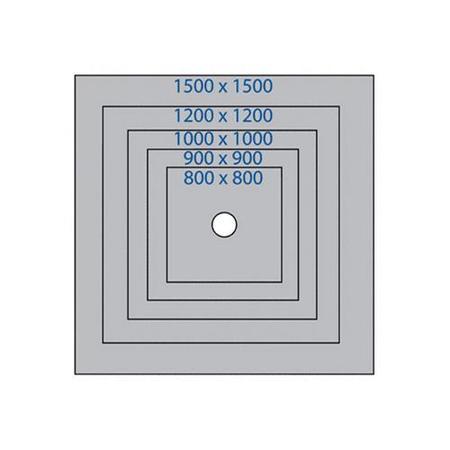 800 x 800 Wet Deck Tray with Centre Waste