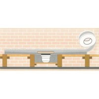 1800 x 900 Wet Deck Tray with Offset Waste