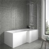 L-Shaped Right Hand Square Shower Bath 1600 with Screen