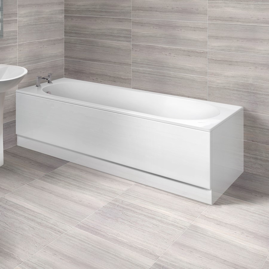 1700 x 700mm Single Ended Shower Bath - Mono Range