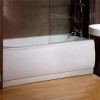 Single Ended Shower Bath with Waste and Screen - L1700 x W700mm - Mono