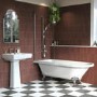Freestanding Single Ended Shower Bath with Chrome Feet & Bath Screen 1670 x 740mm - Park Royal
