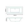 1800 Zenith (Duo) 11 Jet Whirlpool Bath