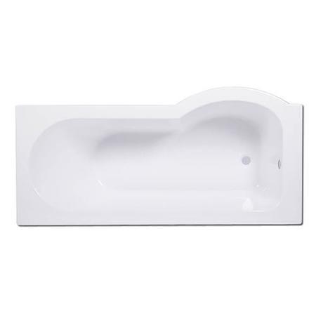 Dee 1675mm Left Hand P-Shaped Shower Bath with 6mm Curved Screen