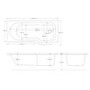 P-Shaped Left Hand Shower Bath with Front Panel and Bath Screen 1675 x 800mm