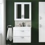 Nottingham White 600 Two Drawer Wall Hung Vanity Unit