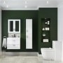 Nottingham White 600 Two Drawer Wall Hung Vanity Unit