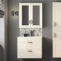 Nottingham Ivory 600 Two Drawer Wall Hung Vanity Unit 