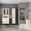 Nottingham Ivory 600 Two Drawer Wall Hung Vanity Unit 