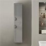 Nottingham 1400mm Wall Hung Storage Unit Grey Tall Boy Cabinet Modern Handles