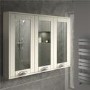 900mm Wall Hung Mirrored Cabinet - Ivory 3 Door Traditional Handles - Nottingham Range