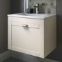 600mm Wall Hung Vanity Unit with Basin Ivory - Nottingham