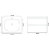 600mm Wall hun Vanity Unit - 2 Drawers- Barcelona Range