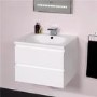 Barcelona 600 White Vanity Unit with waste
