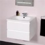 Barcelona 600 White Vanity Unit with waste