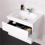 Barcelona 600 White Vanity Unit with waste