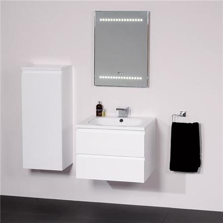 Barcelona 600 White Vanity Unit with waste
