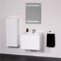 Barcelona 600 White Vanity Unit with waste
