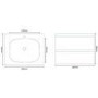 Barcelona 600 White Vanity Unit with waste