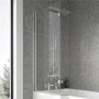 L-Shaped Hinged Bath Shower Screen - H1435 x W793mm