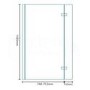 L-Shaped Hinged Bath Shower Screen - H1435 x W793mm