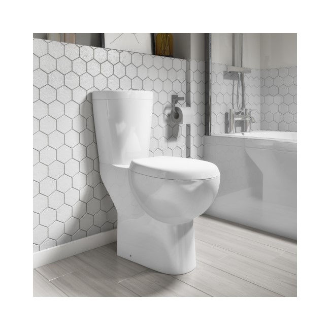 Close Coupled Comfort Height Toilet with Soft Close Seat 