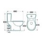 GRADE A1 - Close Coupled Comfort Height Toilet with Soft Close Seat - Portland