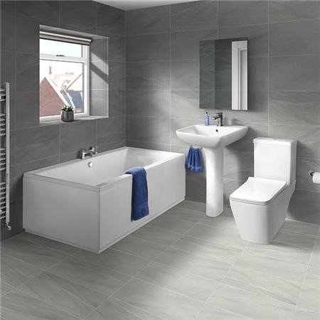1700 x 750 Voss Chiltern Straight Bath Suite - Better Bathrooms