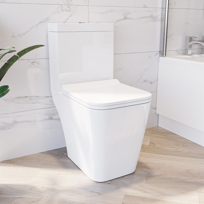 Close Coupled Toilet with Soft Close Seat Voss Better Bathrooms