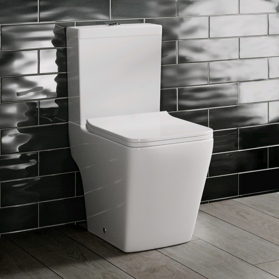 Grade A1 - Close Coupled Toilet with Soft Close Seat - Voss