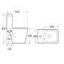Grade A1 - Close Coupled Short Projection Toilet with Wrap Soft Close Seat - Austin 