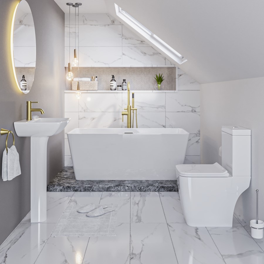 Close Coupled Toilet with Soft Close Seat - Voss