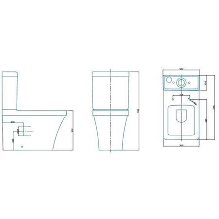 Montana Close Coupled Toilet and Seat