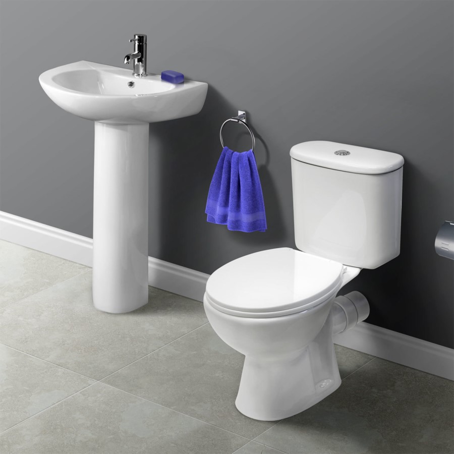 Venice Close Coupled Toilet & Cova Full Pedestal Two Piece Suite