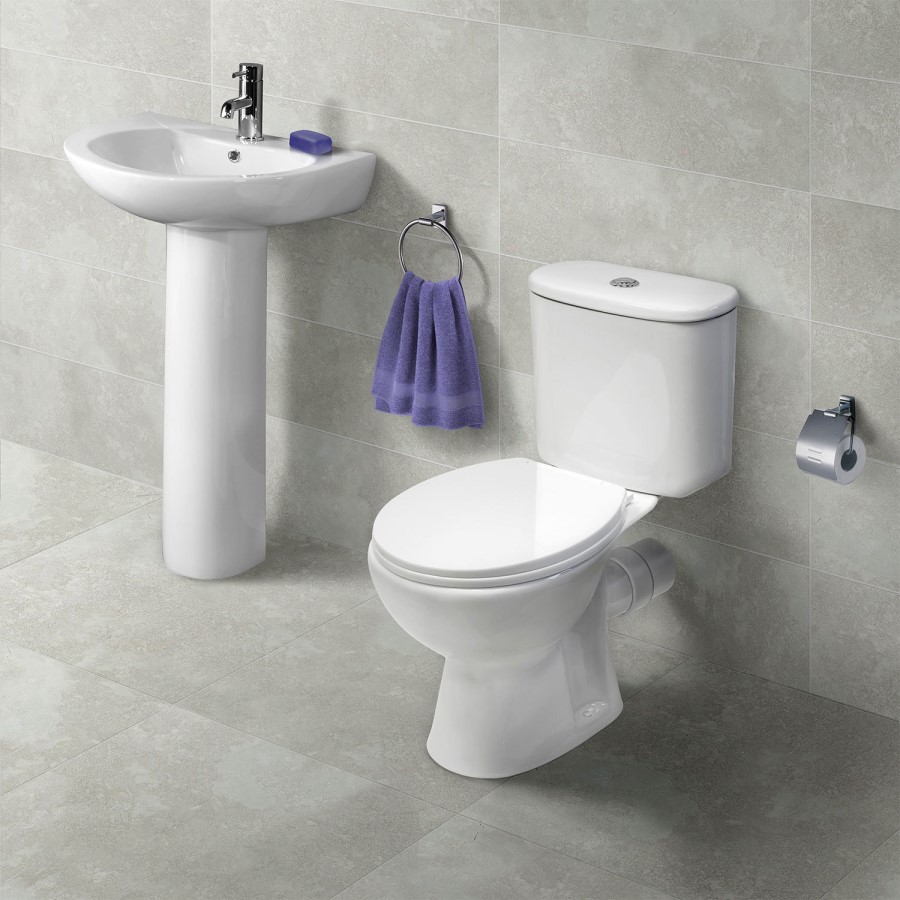 Venice Close Coupled Toilet & Cova Full Pedestal Two Piece Suite