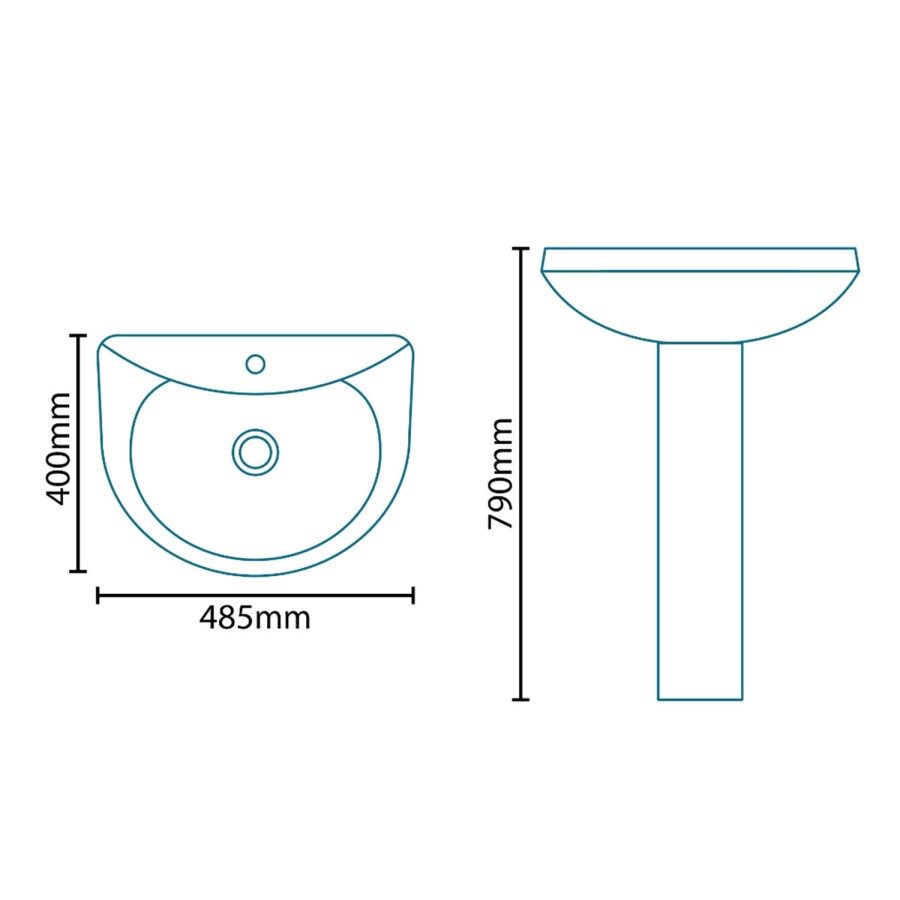 Venice Close Coupled Toilet & Cova Full Pedestal Two Piece Suite