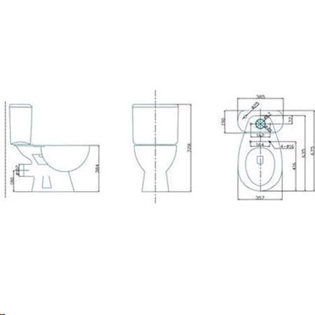 Venice Close Coupled Toilet and Seat