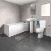 1600mm Straight Bath Suite with Toilet Basin &amp; Front Panel 