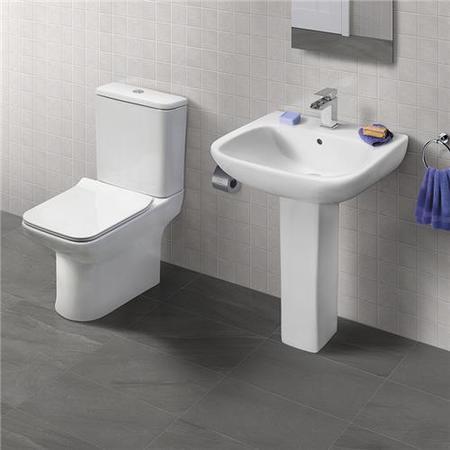 Milan Close Coupled Toilet & Carona Full Pedestal Two Piece Suite	
