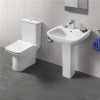 Milan Close Coupled Toilet &amp; Carona Full Pedestal Two Piece Suite	