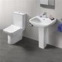 Milan Close Coupled Toilet & Carona Full Pedestal Two Piece Suite	