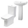 Milan Close Coupled Toilet & Carona Full Pedestal Two Piece Suite	