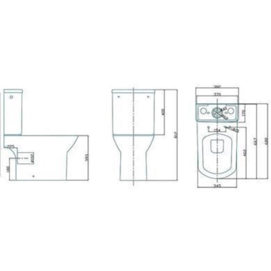 Milan Close Coupled Toilet and Seat