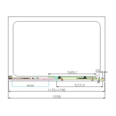 Neptune 900 x 1200 Smoked Glass Sliding Door Left Hand Shower Enclosure and Ultra Slim Silhouette Shower Tray and Waste