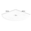 800 x 800 White Slate Effect Quadrant Shower Tray with Waste